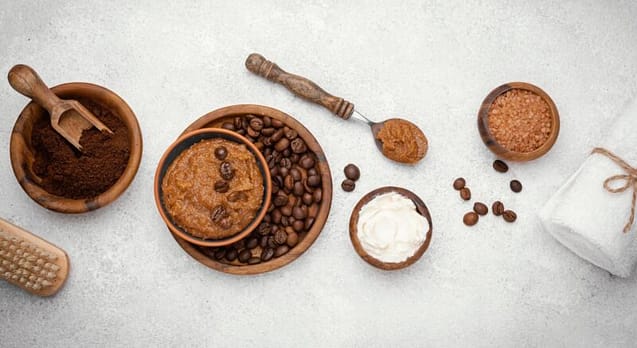Natural skincare with coffee