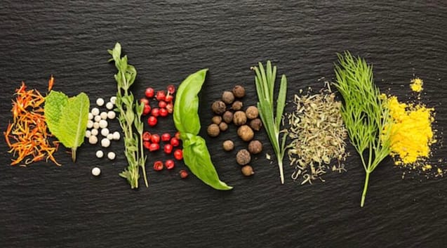 Fresh herbs and spices
