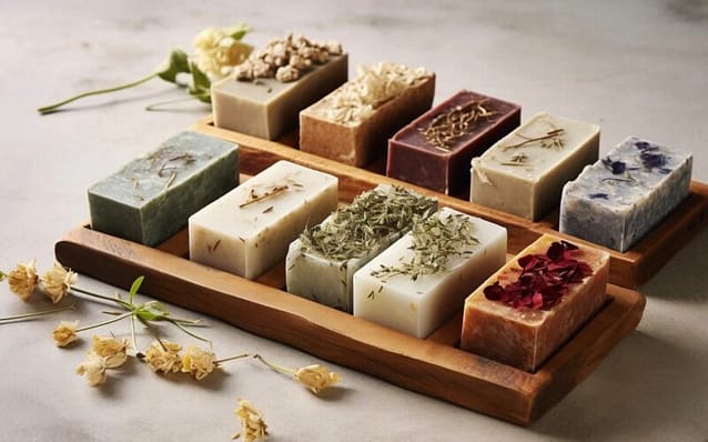 Different kinds of natural soap
