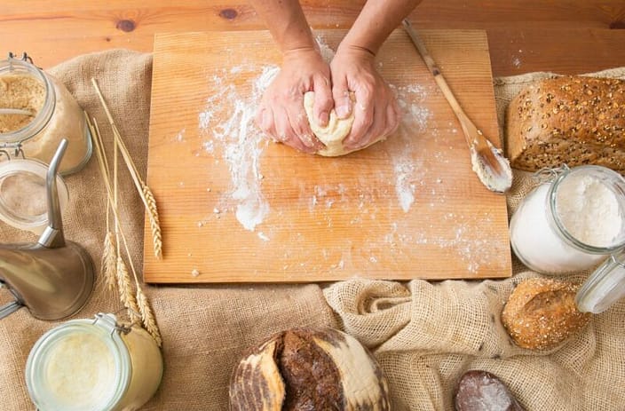 Kneading of dough