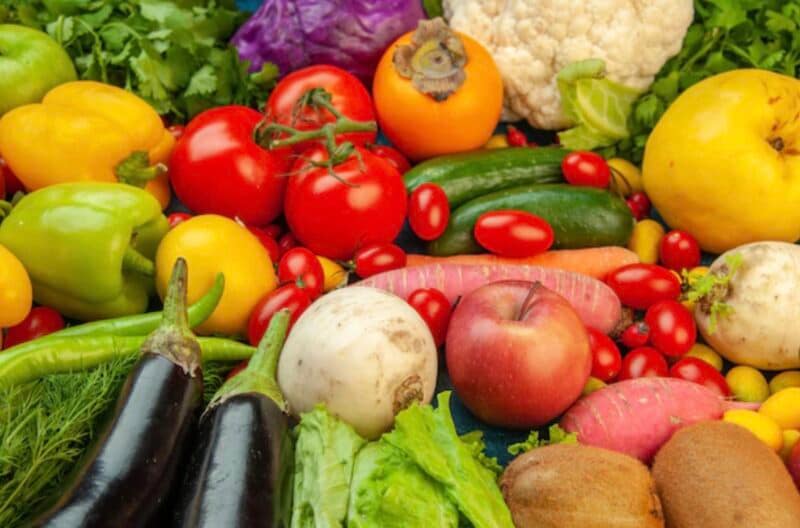 Cooking with colorful organic vegetables