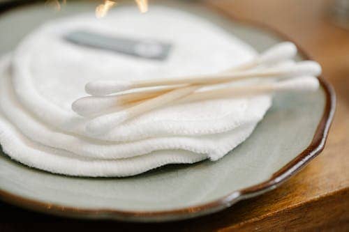 Cotton buds and face cloth Cotton buds and face cloth